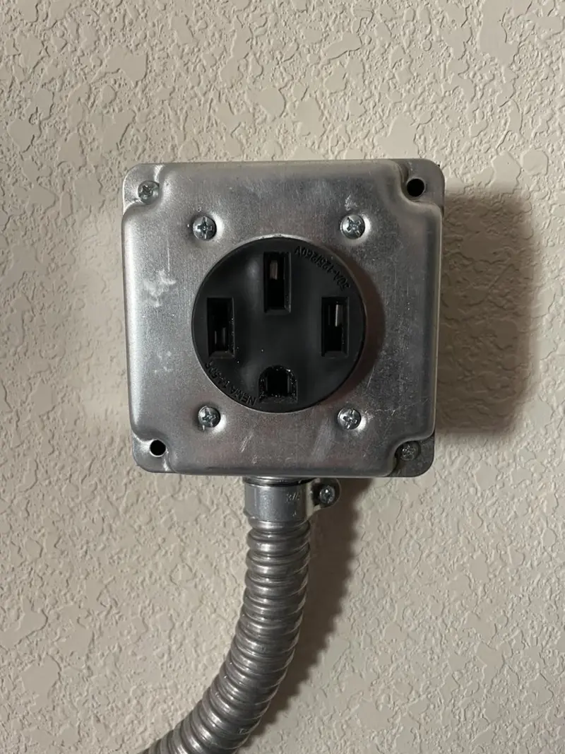 NEMA 14-50 outlet installed for Electrical Panel Upgrade in Madera